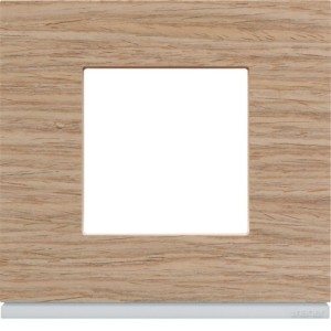 Plaque 1P oak wood - APPAREILLAGE MURAL GALLERY HAGER WXP4702