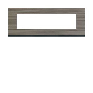 Plaque 8M E71 grey wood - APPAREILLAGE MURAL GALLERY HAGER WXP4808