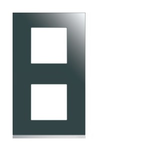 Plaque 2P V71 mirror glass - APPAREILLAGE MURAL GALLERY HAGER WXP5042