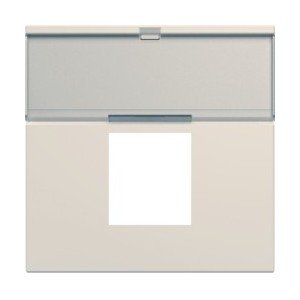 Enjo RJ45 porte-etiqu 2M dune - APPAREILLAGE MURAL GALLERY HAGER WXD206D