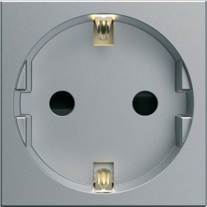 PC Schuko 2P+T titane - APPAREILLAGE MURAL GALLERY HAGER WXF160T