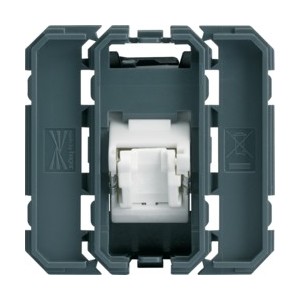 RJ45 cat.6 UTP 2M incliné 45° - APPAREILLAGE MURAL GALLERY HAGER WXF230