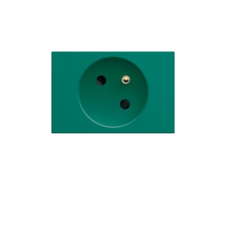 PC goulotte 2P+T 16A vert - APPAREILLAGE MURAL GALLERY HAGER WXF421V