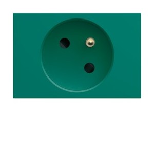 PC goulotte 2P+T 16A vert - APPAREILLAGE MURAL GALLERY HAGER WXF421V