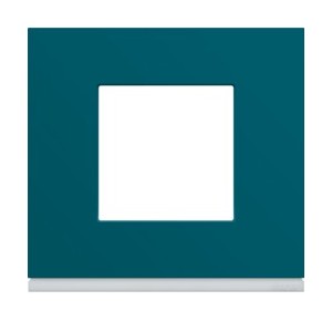 Plaque 1P plastique peacock - APPAREILLAGE MURAL GALLERY HAGER WXP0802