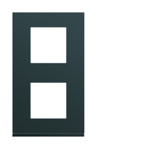 Plaque plastique 2P V71 anthr - APPAREILLAGE MURAL GALLERY HAGER WXP1042