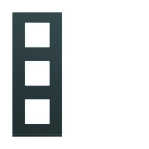 Plaque plastique 3P V71 anthr - APPAREILLAGE MURAL GALLERY HAGER WXP1043