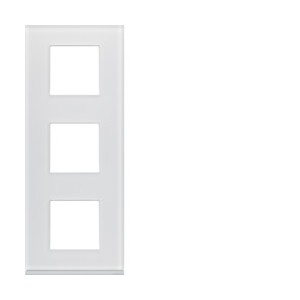 Plaque 3P V71 moon glass - APPAREILLAGE MURAL GALLERY HAGER WXP4043