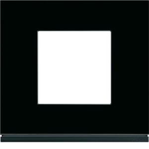 Plaque 1P midnight glass - APPAREILLAGE MURAL GALLERY HAGER WXP4102