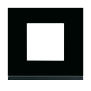 Plaque 1P midnight glass - APPAREILLAGE MURAL GALLERY HAGER WXP4102
