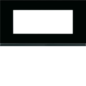 Plaque 5M E71 midnight glass - APPAREILLAGE MURAL GALLERY HAGER WXP4105