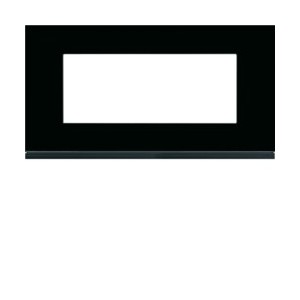 Plaque 5M E71 midnight glass - APPAREILLAGE MURAL GALLERY HAGER WXP4105