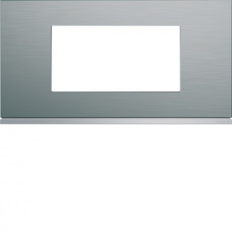 Plaque 4M E71 bright inox - APPAREILLAGE MURAL GALLERY HAGER WXP4204