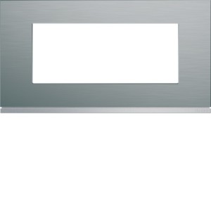 Plaque 5M E71 bright inox - APPAREILLAGE MURAL GALLERY HAGER WXP4205