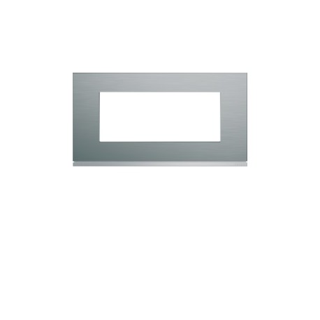 Plaque 5M E71 bright inox - APPAREILLAGE MURAL GALLERY HAGER WXP4205