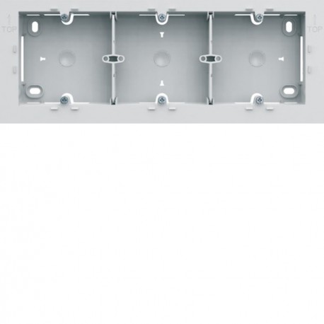 Boite saillie triple pure - APPAREILLAGE MURAL GALLERY HAGER WXA683B