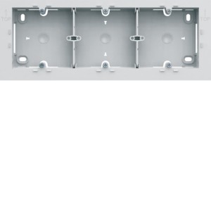 Boite saillie triple pure - APPAREILLAGE MURAL GALLERY HAGER WXA683B