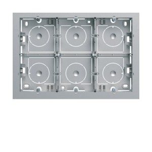 Boite saillie 16M titane - APPAREILLAGE MURAL GALLERY HAGER WXA686T