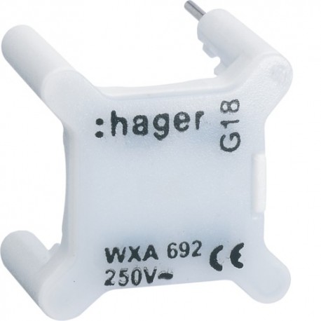 Voyant pour inter 230V blanc - APPAREILLAGE MURAL GALLERY HAGER WXA692
