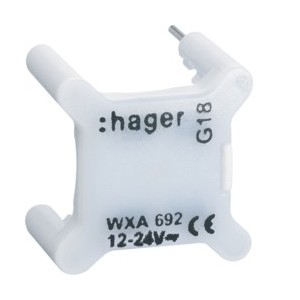 Voyant pour inter 12/24V blanc - APPAREILLAGE MURAL GALLERY HAGER WXA695