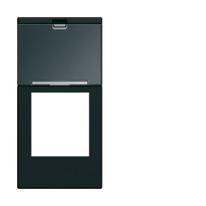 Enjo RJ45 porte-etiqu 1M night - APPAREILLAGE MURAL GALLERY HAGER WXD205N