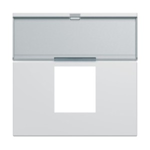 Enjo RJ45 porte-etiqu 2M pure - APPAREILLAGE MURAL GALLERY HAGER WXD206B