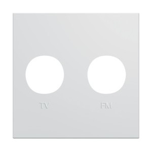 Enjo prise TV+FM 2M pure - APPAREILLAGE MURAL GALLERY HAGER WXD253B