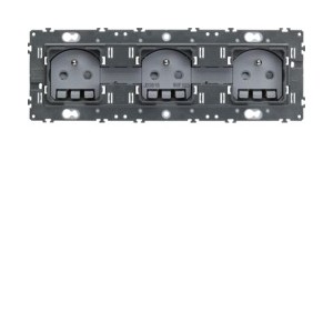 PC 2P+T triple - APPAREILLAGE MURAL GALLERY HAGER WXF123