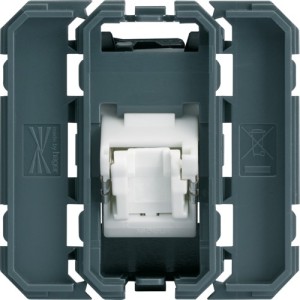 RJ45 cat.6 FTP 2M incline 45° - APPAREILLAGE MURAL GALLERY HAGER WXF231