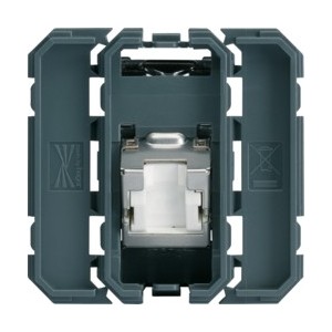 RJ45 cat.6A STP 2M incline 45° - APPAREILLAGE MURAL GALLERY HAGER WXF233