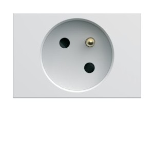 PC goulotte 2P+T 16A pure - APPAREILLAGE MURAL GALLERY HAGER WXF421B