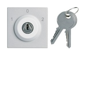 Inter clé 3 posi. ext. 0 titan - APPAREILLAGE MURAL GALLERY HAGER WXF617T