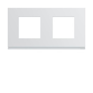 Plaque plast 2P H71 pure - APPAREILLAGE MURAL GALLERY HAGER WXP0012