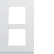 Plaque plastique injecté 2 postes verticale 57mm pure GALLERY HAGER WXP0022