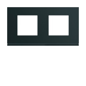 Plaque 2P H71 night - APPAREILLAGE MURAL GALLERY HAGER WXP0212