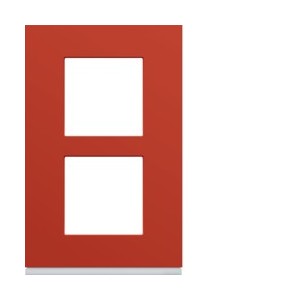 Plaque 2P V57 eglantine - APPAREILLAGE MURAL GALLERY HAGER WXP0622