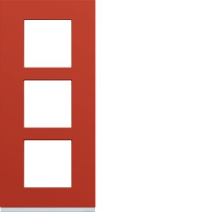 Plaque 3P V57 eglantine - APPAREILLAGE MURAL GALLERY HAGER WXP0623