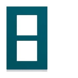 Plaque plastique 2P V57 peacoc - APPAREILLAGE MURAL GALLERY HAGER WXP0822