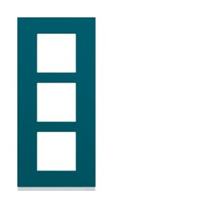 Plaque plastique 3P V57 peacoc - APPAREILLAGE MURAL GALLERY HAGER WXP0823