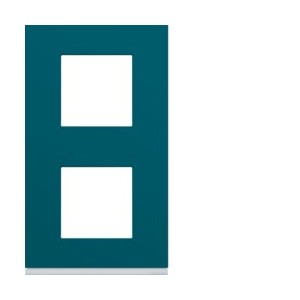 Plaque plastique 2P V71 peacoc - APPAREILLAGE MURAL GALLERY HAGER WXP0842