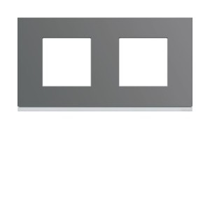 Plaque plastique 2P H71 taupe - APPAREILLAGE MURAL GALLERY HAGER WXP0912