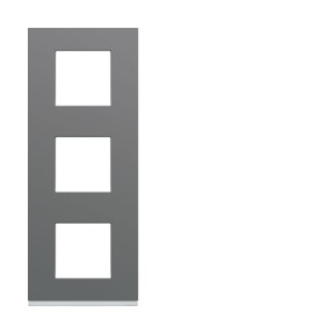 Plaque plastique 3P V71 taupe - APPAREILLAGE MURAL GALLERY HAGER WXP0943