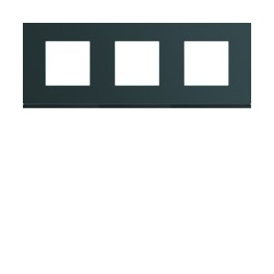 Plaque plastique 3P H71 anthr - APPAREILLAGE MURAL GALLERY HAGER WXP1013