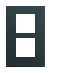 Plaque plastique 2P V57 anthr - APPAREILLAGE MURAL GALLERY HAGER WXP1022