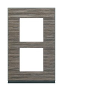 Plaque 2P V57 pecan - APPAREILLAGE MURAL GALLERY HAGER WXP2422