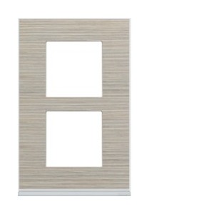 Plaque 2P V57 latté - APPAREILLAGE MURAL GALLERY HAGER WXP2522