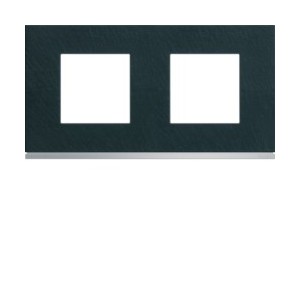 Plaque 2P H71 dark rock - APPAREILLAGE MURAL GALLERY HAGER WXP4412