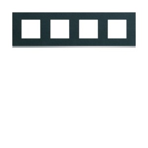 Plaque 4P H71 dark rock - APPAREILLAGE MURAL GALLERY HAGER WXP4414