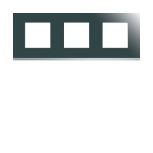 Plaque 3P H71 mirror glass - APPAREILLAGE MURAL GALLERY HAGER WXP5013