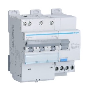 Disj.dif 3P+N 6-10kA C-16A 300 - DISJ. DIFF.3PH-N  HAGER AFC416F